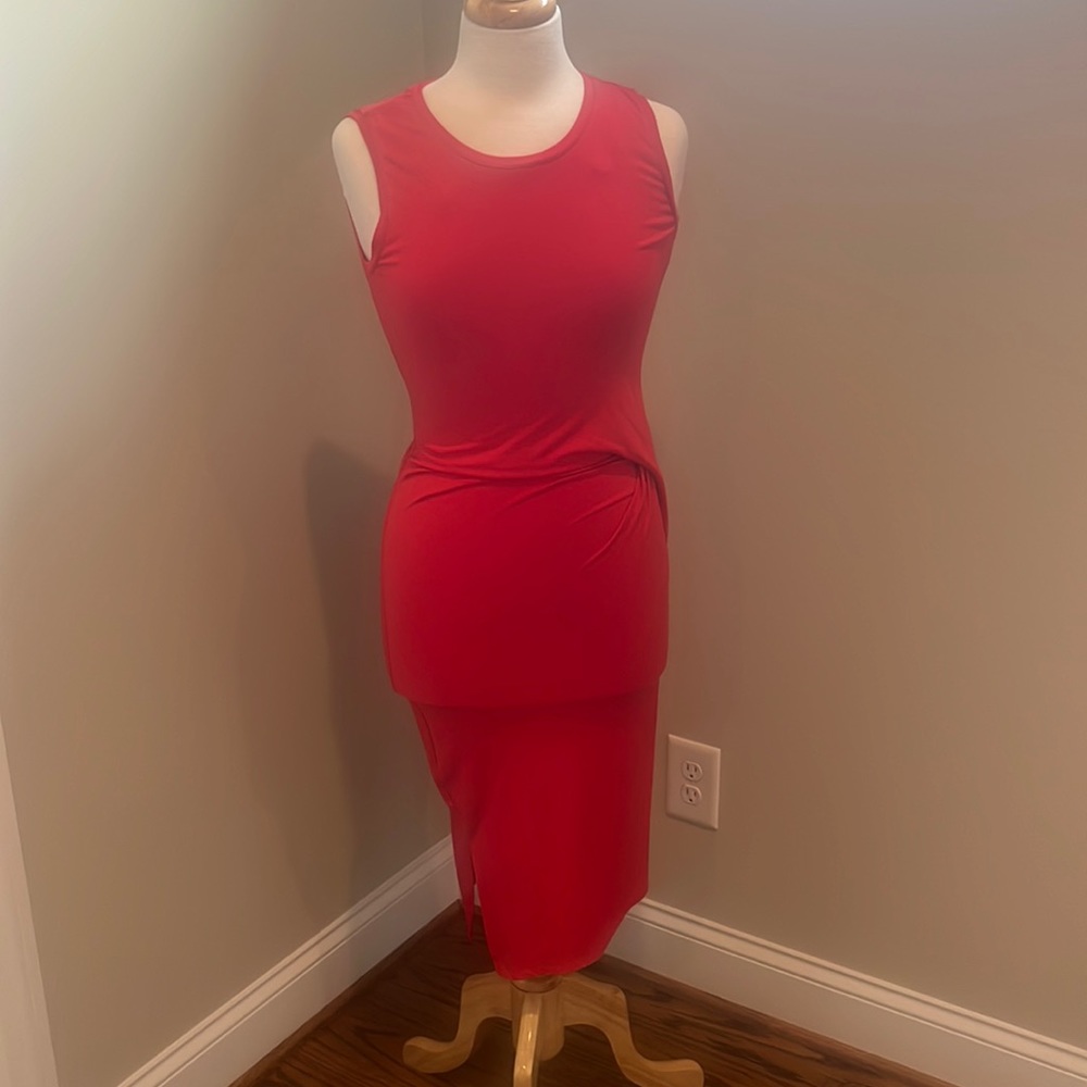 Michael Kors Asymmetrical Dress in True Red